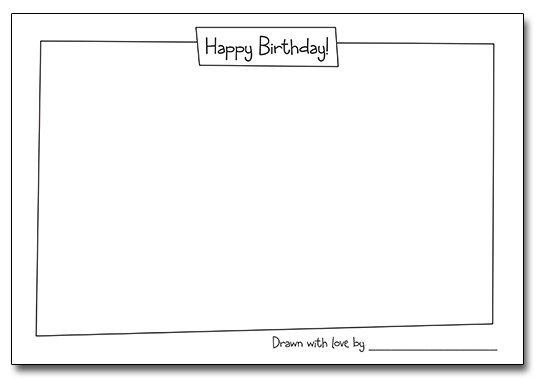 Draw Your Own Birthday Card