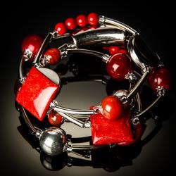 Jinja Red Twist Bracelet