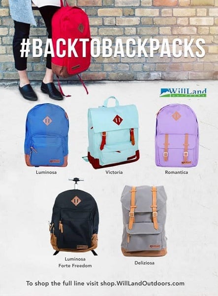 Get #BackToBackpacks this Fall with WillLand Outdoors