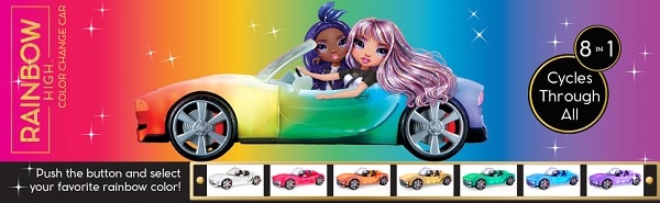 Rainbow High 8-in-1 Color Changing Car